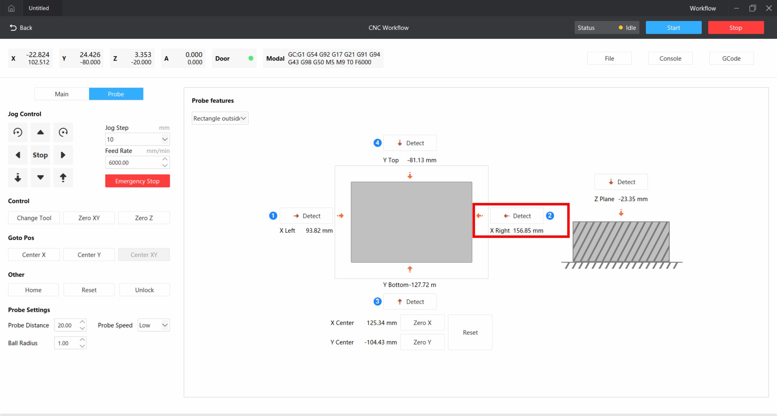 X-axis Right Side Detection Success