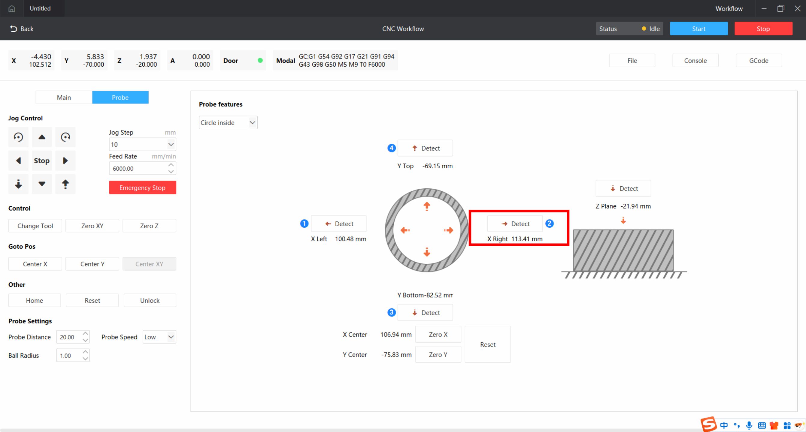 X-axis Right Side Detection Success