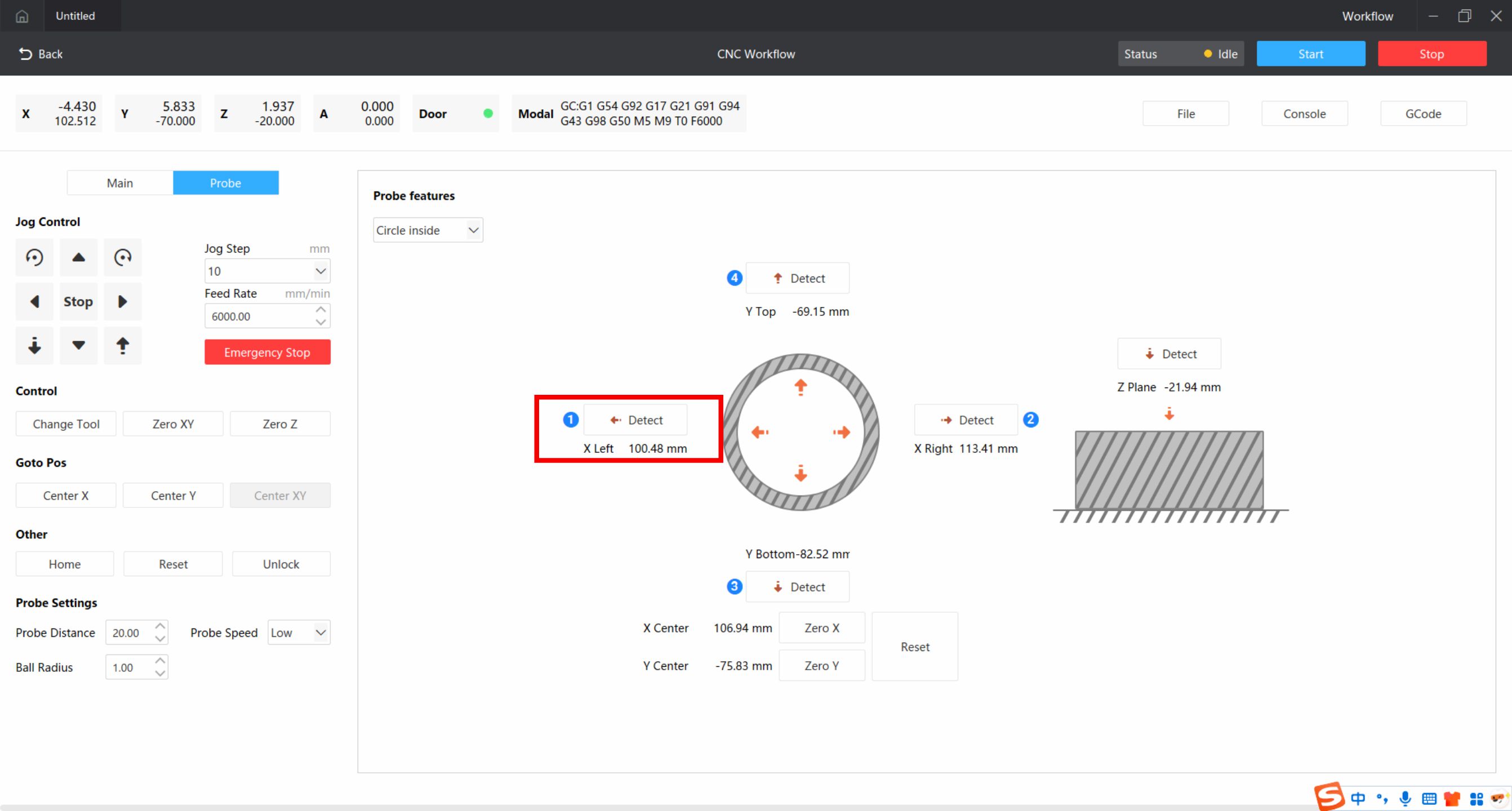 X-axis Left Side Detection Success