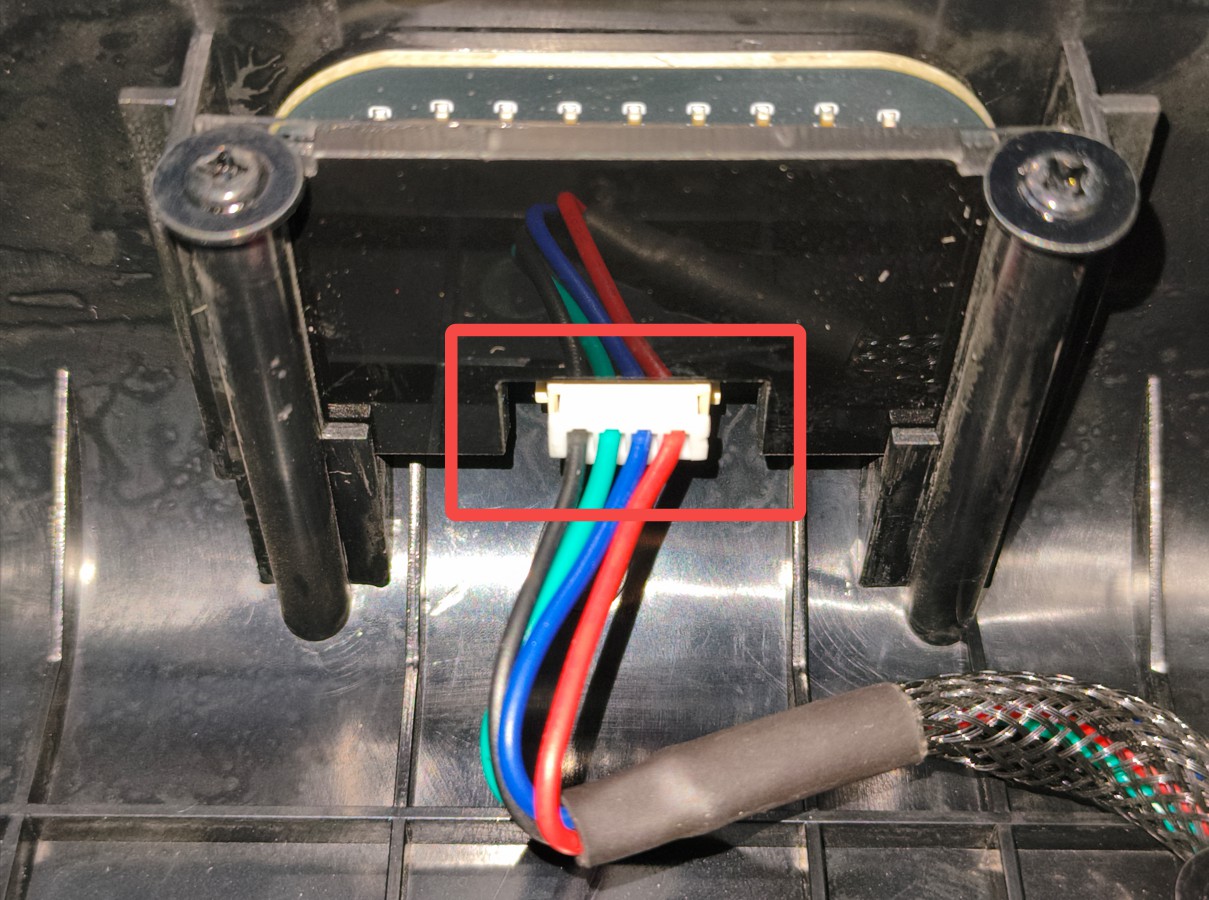 External button and indicator connection wires