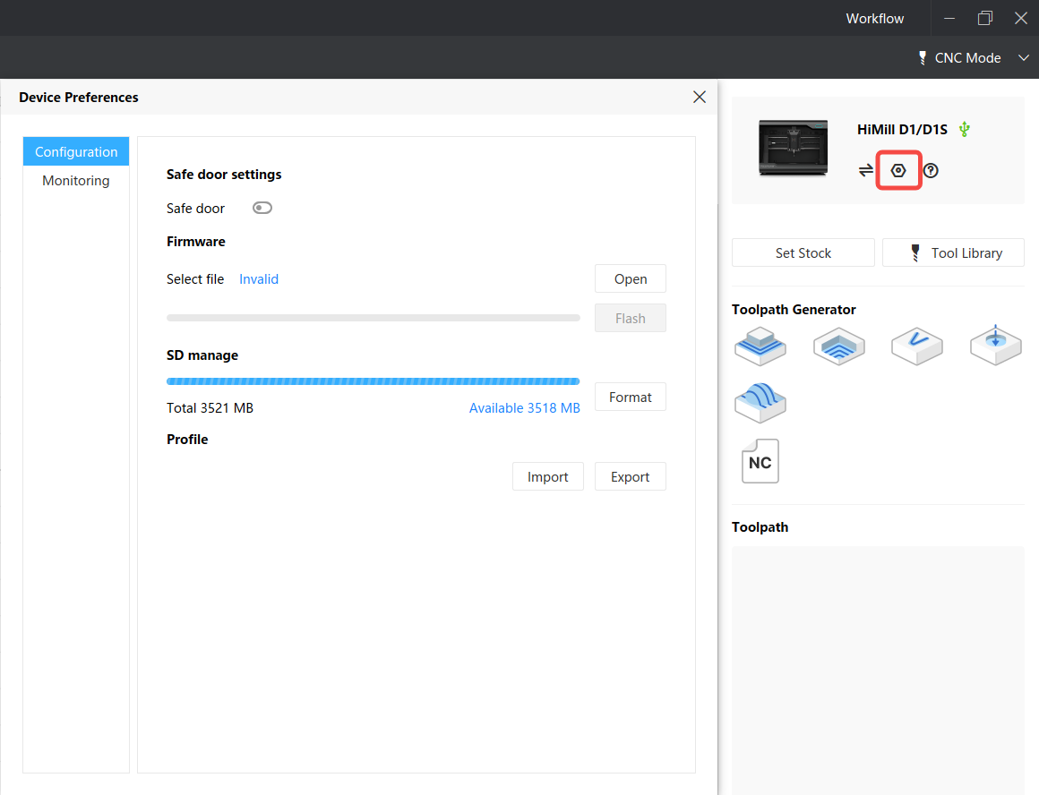 Open Device Settings