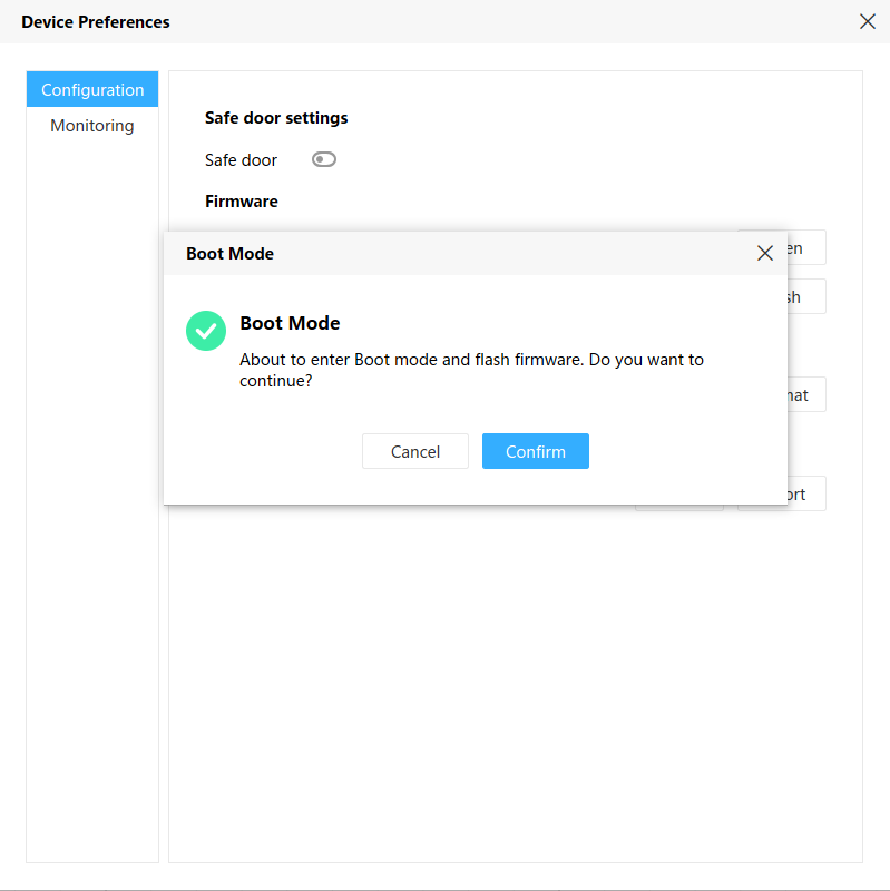 Enter Bootloader Mode Prompt