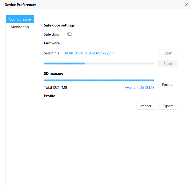 Firmware Flashing Progress