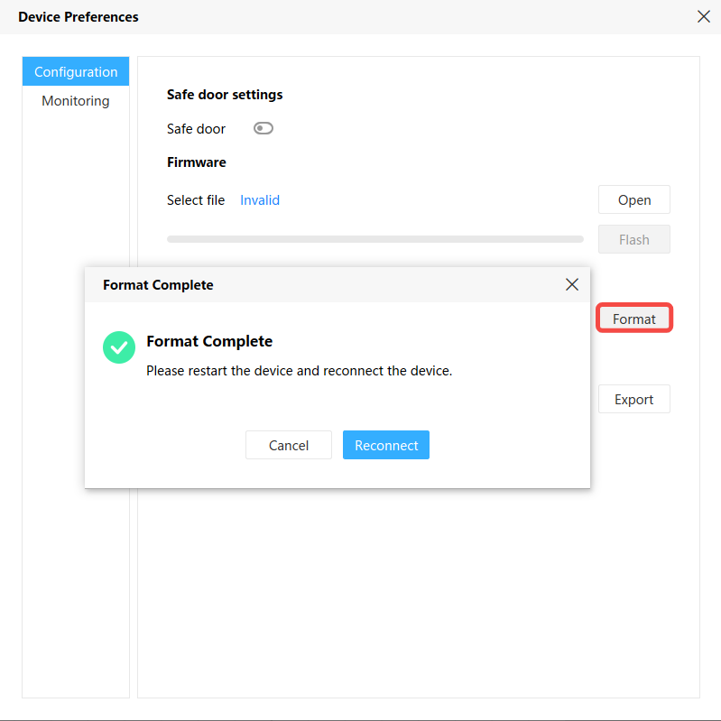 Formatting in Progress