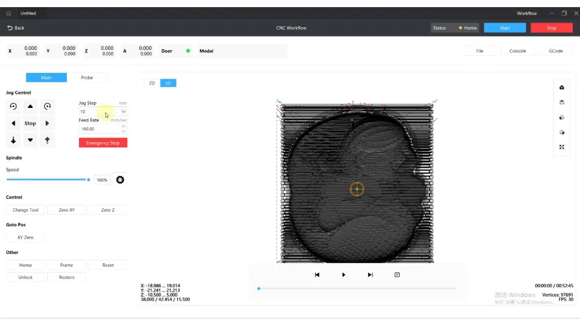 Base plate moving inward