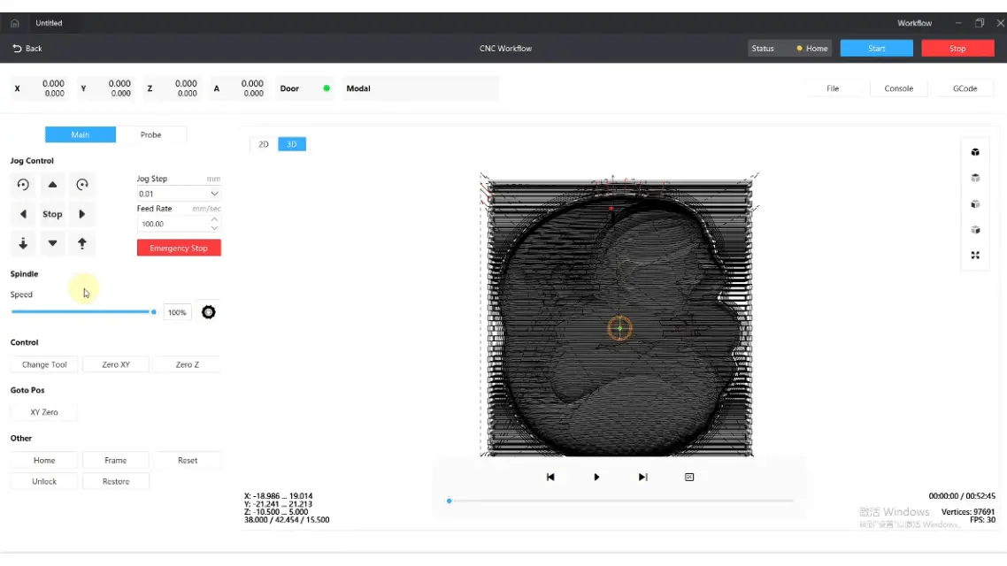 Rotary axis movement