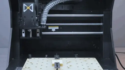 Spindle moves to tool change position